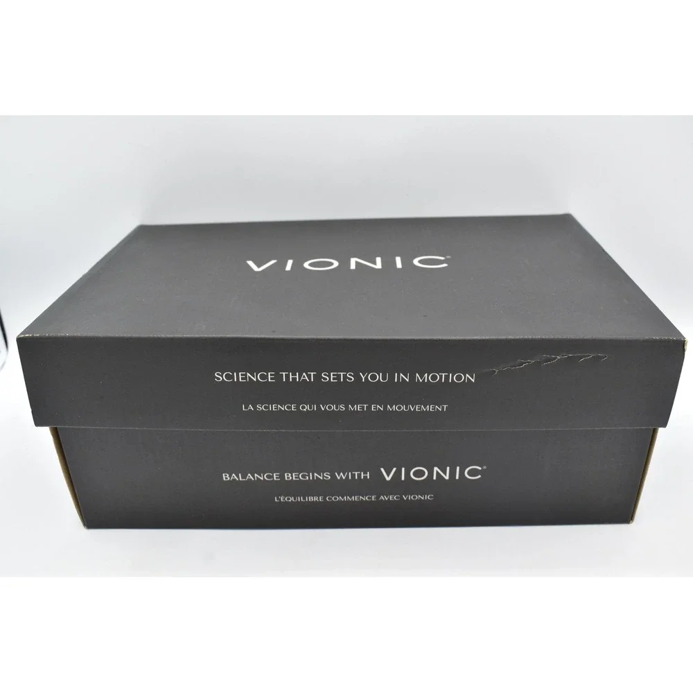 Vionic Women Size 11 Calera Black Leather Stretch Espadrille Wedge Sandals Shoes